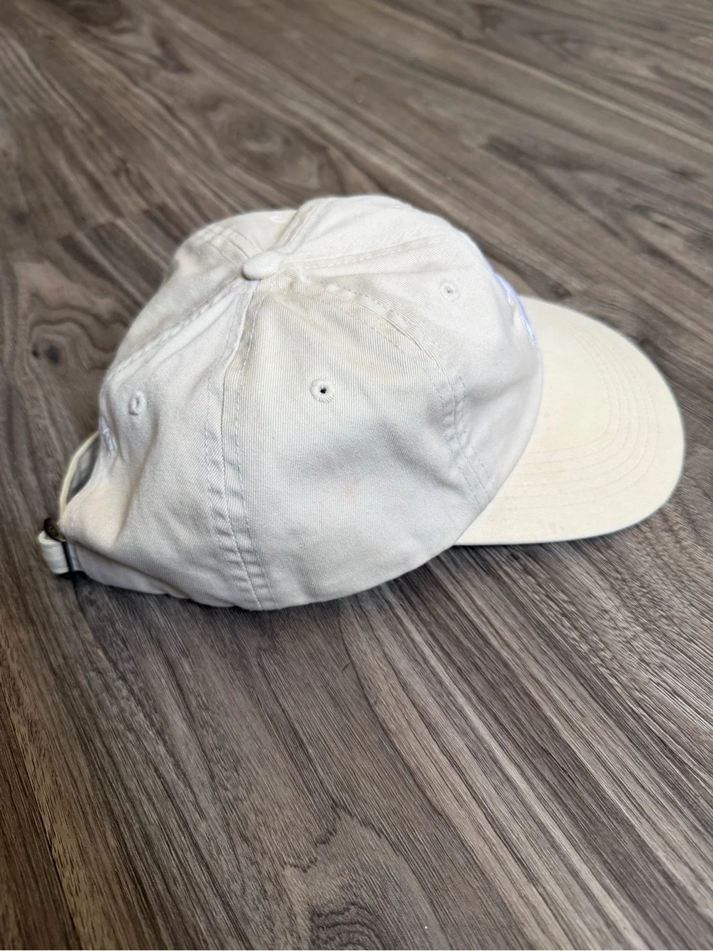 Supreme S 6 panel cream baseball cap hat